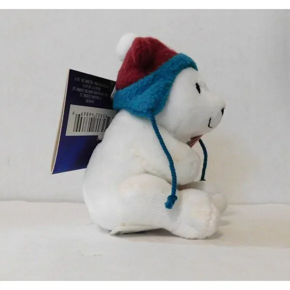 Hallmark Northpole Christmas Tree Ornament Plush Bear Candy Cane - Picture 5 of 8